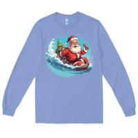 Colony Blue surf happy santa Long Sleeve Tee - Unal Design