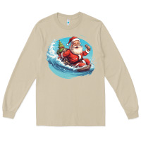 Mushroom surf happy santa Long Sleeve Tee - Unal Design