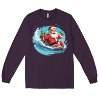 Plum surf happy santa Long Sleeve Tee - Unal Design