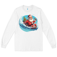White surf happy santa Long Sleeve Tee - Unal Design