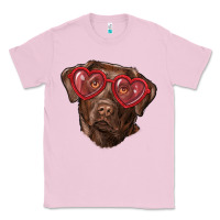 Bubblegum Pink labrador retriever with love glass Classic Tee - RanaPortraitStore