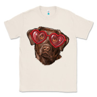 Natural labrador retriever with love glass Classic Tee - RanaPortraitStore