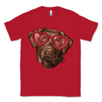 Red labrador retriever with love glass Classic Tee - RanaPortraitStore
