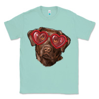 Seafoam labrador retriever with love glass Classic Tee - RanaPortraitStore