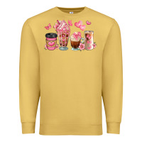 Antique Gold floral coffee cups Premium Sweatshirt - JahusDesignShop