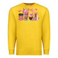 Lemon floral coffee cups Premium Sweatshirt - JahusDesignShop