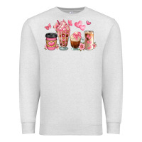 Oatmeal Heather floral coffee cups Premium Sweatshirt - JahusDesignShop