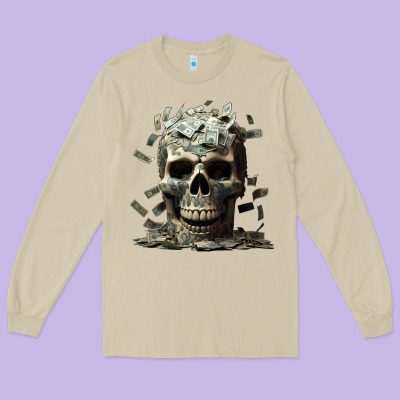 Bad Money Long Sleeve Tee Designed By Unal Design
