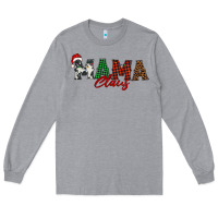Heather Grey mama claus Long Sleeve Tee - BarkalooDesign