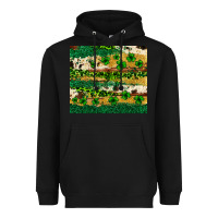 Black St. Patrick's Day leopard cowhide shamrock tumbler Heavyweight Hoodie - Neo Western