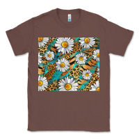 Chestnut Leopard And Tiger Daisy Classic Tee - RanaPortraitStore