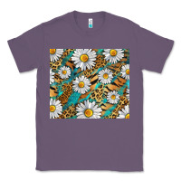 Lavender Leopard And Tiger Daisy Classic Tee - RanaPortraitStore