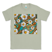 Matcha Leopard And Tiger Daisy Classic Tee - RanaPortraitStore