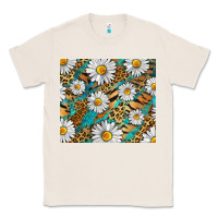 Natural Leopard And Tiger Daisy Classic Tee - RanaPortraitStore