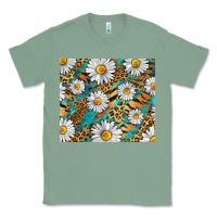Sage Leopard And Tiger Daisy Classic Tee - RanaPortraitStore