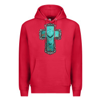 Cardinal turquoise gemstone cross Premium Hoodie - Jasminsmagicworld