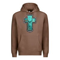 Chestnut turquoise gemstone cross Premium Hoodie - Jasminsmagicworld