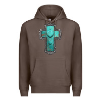 Coffee turquoise gemstone cross Premium Hoodie - Jasminsmagicworld