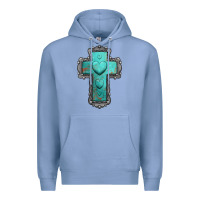 Colony Blue turquoise gemstone cross Premium Hoodie - Jasminsmagicworld