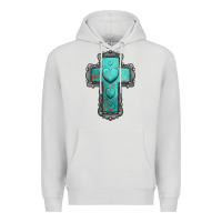 Dove Grey turquoise gemstone cross Premium Hoodie - Jasminsmagicworld