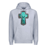 Heather Grey turquoise gemstone cross Premium Hoodie - Jasminsmagicworld