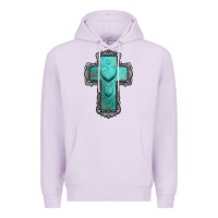 Lilac turquoise gemstone cross Premium Hoodie - Jasminsmagicworld