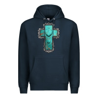 Navy turquoise gemstone cross Premium Hoodie - Jasminsmagicworld