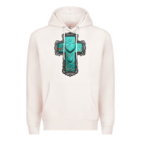 Pale Pink turquoise gemstone cross Premium Hoodie - Jasminsmagicworld