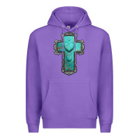 Purple turquoise gemstone cross Premium Hoodie - Jasminsmagicworld