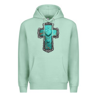 Seafoam turquoise gemstone cross Premium Hoodie - Jasminsmagicworld