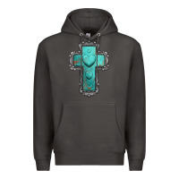 Smoke turquoise gemstone cross Premium Hoodie - Jasminsmagicworld