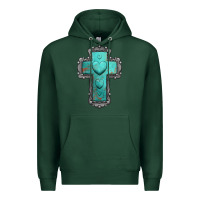 Sports Green turquoise gemstone cross Premium Hoodie - Jasminsmagicworld