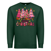 Sports Green pink christmas trees Premium Sweatshirt - AdoDesignShop