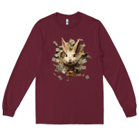 Burgundy bad rabbit Long Sleeve Tee - Unal Design