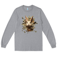 Heather Grey bad rabbit Long Sleeve Tee - Unal Design