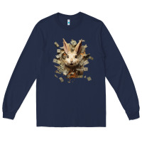 Navy bad rabbit Long Sleeve Tee - Unal Design
