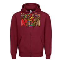 Burgundy mexican mom Zipper Hoodie - Zillion Design Studio