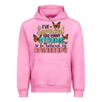 Fuchsia Pink i have survived too many storms to be bothered by raindrops malia Urban Hoodie - MaliasSmallBusiness