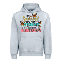 Heather Grey i have survived too many storms to be bothered by raindrops malia Urban Hoodie - MaliasSmallBusiness