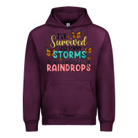 Mauve Wine i have survived too many storms to be bothered by raindrops malia Urban Hoodie - MaliasSmallBusiness