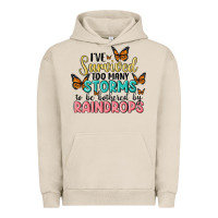 Pigment French Oak i have survived too many storms to be bothered by raindrops malia Urban Hoodie - MaliasSmallBusiness