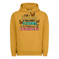 Pigment Peanut Butter i have survived too many storms to be bothered by raindrops malia Urban Hoodie - MaliasSmallBusiness