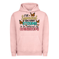 Pigment Salmon i have survived too many storms to be bothered by raindrops malia Urban Hoodie - MaliasSmallBusiness