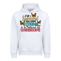 White i have survived too many storms to be bothered by raindrops malia Urban Hoodie - MaliasSmallBusiness