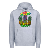 Heather Grey hello summer pineapples Premium Hoodie - RanaPortraitStore