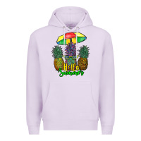 Lilac hello summer pineapples Premium Hoodie - RanaPortraitStore