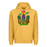 Mustard hello summer pineapples Premium Hoodie - RanaPortraitStore