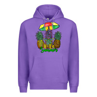 Purple hello summer pineapples Premium Hoodie - RanaPortraitStore