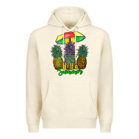 Sandshell hello summer pineapples Premium Hoodie - RanaPortraitStore