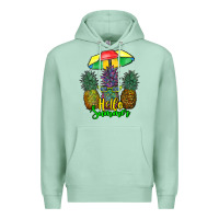 Seafoam hello summer pineapples Premium Hoodie - RanaPortraitStore